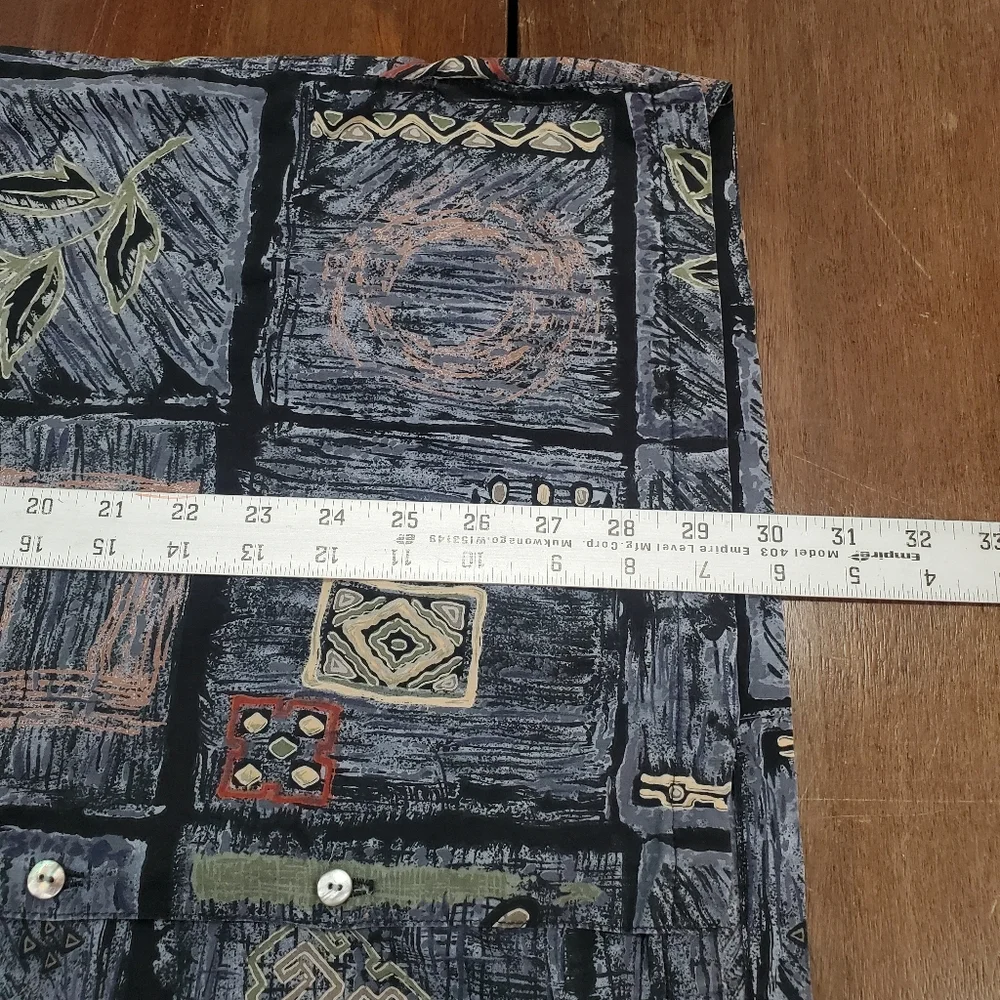 TORI RICHARD Hawaiian Shirt 100% Cotton Lawn Mens XL Honolulu Geometric Design - Picture 11 of 11